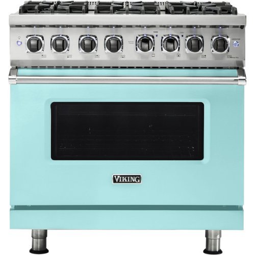 Viking - Professional 5 Series 5.6 Cu. Ft. Freestanding Dual Fuel LP Gas True Convection Range with Self-Cleaning - Bywater blue