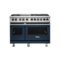 Viking - 5-Series Dual Fuel Self-Clean 48"W Sealed Burner Range - Slate Blue-Front_Standard