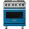 Viking - 5-Series 4.7 Cu. Ft. Self-Cleaning Freestanding Dual Fuel Convection Range - Alluvial Blue-Front_Standard