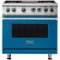 Viking - 5-Series 5.6 Cu. Ft. Self-Cleaning Freestanding Dual Fuel Convection Range - Alluvial Blue-Front_Standard