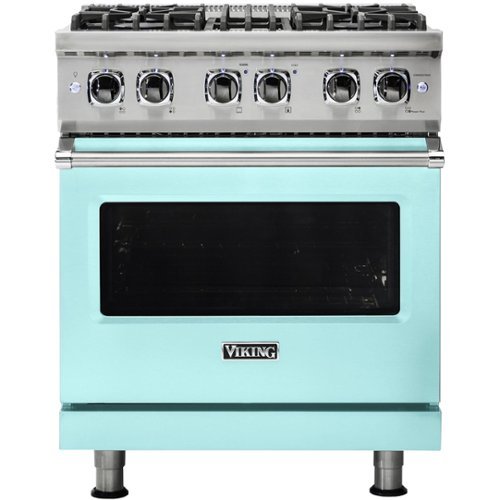 Viking - Professional 5 Series 4.7 Cu. Ft. Freestanding Dual Fuel LP Gas True Convection Range with Self-Cleaning - Bywater blue
