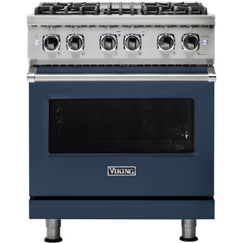 Viking - Professional 5 Series 4.7 Cu. Ft. Freestanding Dual Fuel LP Gas True Convection Range with Self-Cleaning - Slate blue