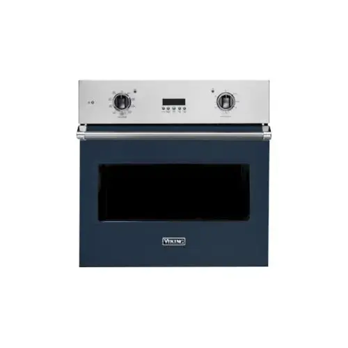 Front. Viking - Professional 5 Series 30" Built-In Single Electric Convection Oven - Slate Blue.