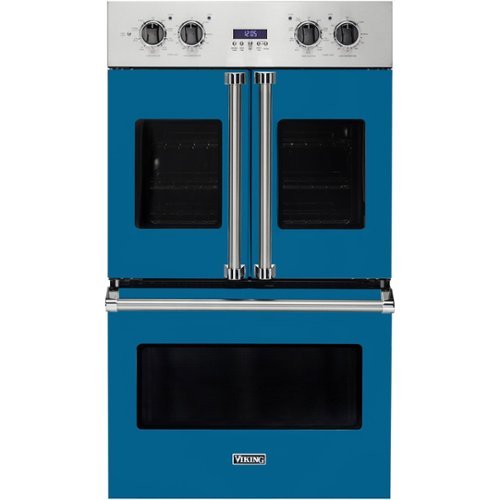 Viking - Professional 7 Series 30" Built-In Double Electric Convection Wall Oven - Alluvial Blue