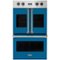 Viking - Professional 7 Series 30" Built-In Double Electric Convection Wall Oven - Alluvial Blue-Front_Standard
