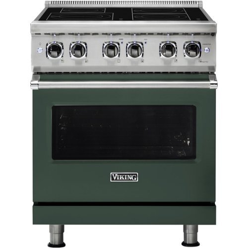Viking - Professional 5 Series 4.7 Cu. Ft. Freestanding Electric Induction True Convection Range with Self-Cleaning - Blackforest green-Front_Standard 