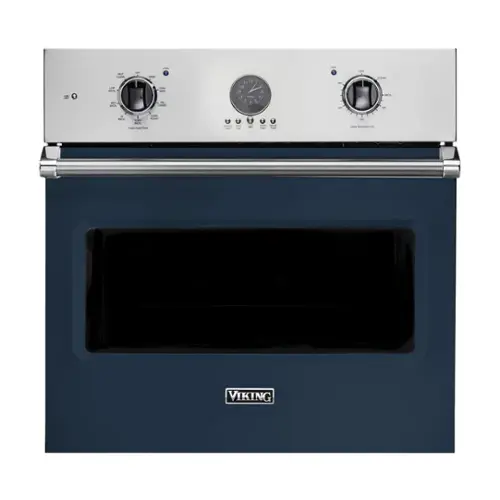 Front. Viking - Professional 5 Series 30" Built-In Single Electric Convection Oven - Slate Blue.