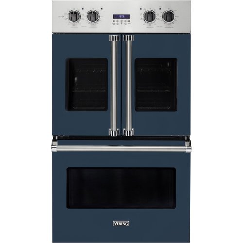 Viking - Professional 7 Series 30" Built-In Double Electric Convection Wall Oven - Slate blue