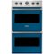 Viking - Professional 5 Series 30" Built-In Double Electric Convection Wall Oven - Alluvial Blue-Front_Standard