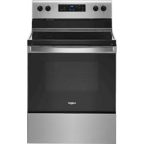 

Whirlpool - 5.3 Cu. Ft. Freestanding Electric Range with Self-Cleaning and Frozen Bake - Stainless steel