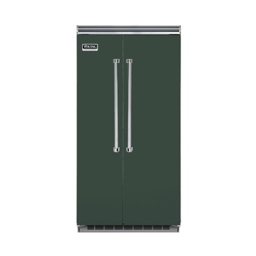Viking - Professional 5 Series Quiet Cool 25.3 Cu. Ft. Side-by-Side Built-In Refrigerator - Blackforest green