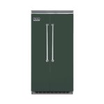 Viking - Professional 5 Series Quiet Cool 25.3 Cu. Ft. Side-by-Side Built-In Refrigerator - Blackforest green - Front_Standard