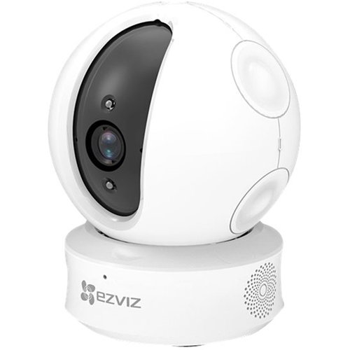 EZVIZ - Pan and Tilt Indoor 720p Wi-Fi Wireless Network Surveillance Camera - Black/White-Front_Standard 