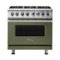 Viking - Freestanding 7 Series Dual Fuel Self-Clean 36"W Range - Cypress Green-Front_Standard