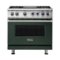 Viking - Freestanding 7 Series Dual Fuel Self-Clean 36"W Range - Blackforest Green-Front_Standard