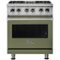 Viking - 5-Series 4.7 Cu. Ft. Self-Cleaning Freestanding Dual Fuel Convection Range - Cypress Green-Front_Standard
