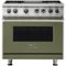 Viking - 5-Series 5.6 Cu. Ft. Self-Cleaning Freestanding Dual Fuel Convection Range - Green-Front_Standard