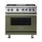 Viking - Freestanding 7 Series Dual Fuel Self-Clean 36"W Range - Cypress Green-Front_Standard