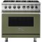 Viking - 5-Series 5.6 Cu. Ft. Self-Cleaning Freestanding Dual Fuel Convection Range - Cypress Green-Front_Standard