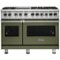 Viking - 5-Series Dual Fuel Self-Clean 48"W Sealed Burner Range - Cypress Green-Front_Standard