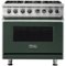 Viking - 5-Series 5.6 Cu. Ft. Self-Cleaning Freestanding Dual Fuel Convection Range - Green-Front_Standard