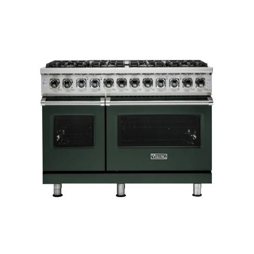 Viking - Professional 5 Series 7.3 Cu. Ft. Freestanding Double Oven Dual Fuel LP Gas Convection Range with Self-Cleaning - Blackforest green