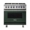 Viking - Freestanding 7 Series Dual Fuel Self-Clean 36"W Range - Blackforest Green-Front_Standard