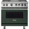 Viking - 5-Series 5.6 Cu. Ft. Self-Cleaning Freestanding Dual Fuel Convection Range - Green-Front_Standard