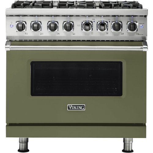 

Viking - 5-Series 5.6 Cu. Ft. Self-Cleaning Freestanding Dual Fuel Convection Range - Cypress Green