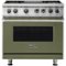 Viking - 5-Series 5.6 Cu. Ft. Self-Cleaning Freestanding Dual Fuel Convection Range - Cypress Green-Front_Standard