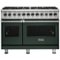 Viking - 5-Series Dual Fuel Self-Clean 48"W Sealed Burner Range - Blackforest Green-Front_Standard