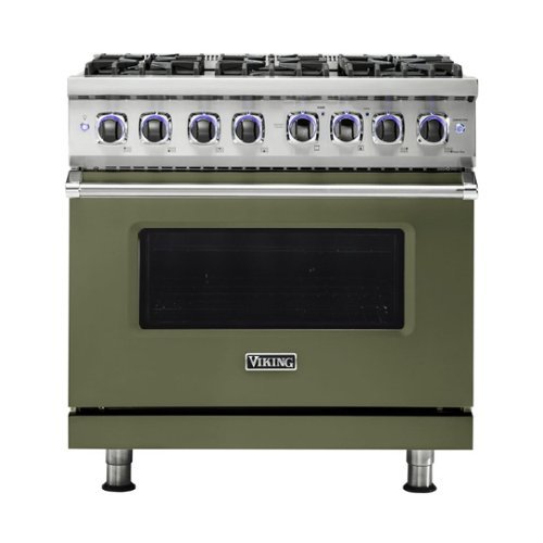 Viking - Professional 7 Series 5.6 Cu. Ft. Freestanding Dual Fuel LP Gas True Convection Range with Self-Cleaning - Cypress green