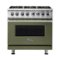 Viking - Freestanding 7 Series Dual Fuel Self-Clean 36"W Range - Cypress Green-Front_Standard
