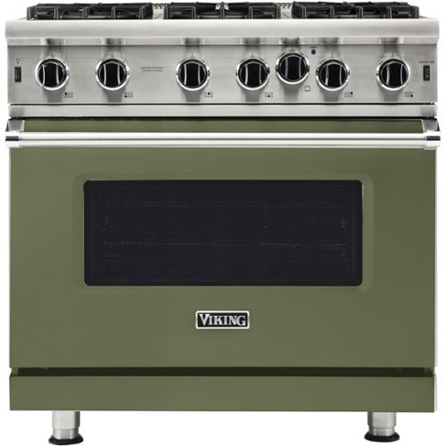 Viking - Professional 5 Series 5.1 Cu. Ft. Freestanding Gas Convection Range - Cypress green