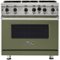 Viking - Professional 5 Series 5.1 Cu. Ft. Freestanding Gas Convection Range - Cypress Green-Front_Standard