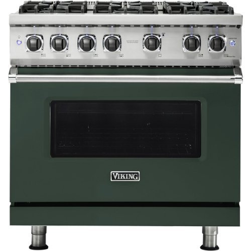 Viking - Professional 5 Series 5.1 Cu. Ft. Freestanding Gas Convection Range - Blackforest green