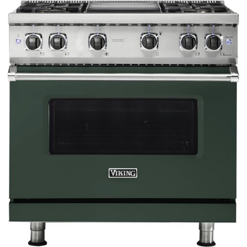 Viking - Professional 5 Series 5.1 Cu. Ft. Freestanding Gas Convection Range - Blackforest green