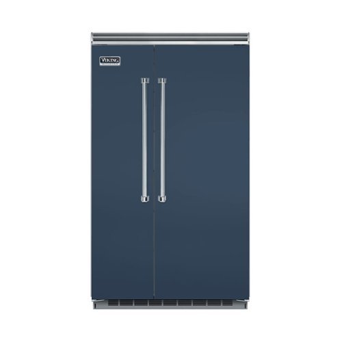 Viking - Professional 5 Series Quiet Cool 29.1 Cu. Ft. Side-by-Side Built-In Refrigerator - Slate blue