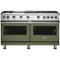 Viking - Professional 5 Series Freestanding Double Oven Gas Convection Range - Cypress Green-Front_Standard