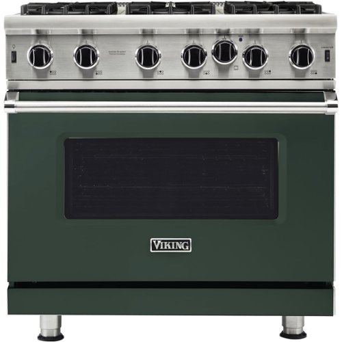 Viking - Professional 5 Series 5.1 Cu. Ft. Freestanding LP Gas Convection Range - Blackforest green