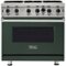 Viking - Professional 5 Series 5.1 Cu. Ft. Freestanding LP Gas Convection Range - Blackforest Green-Front_Standard