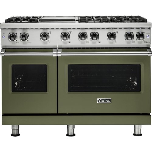 

Viking - Professional 5 Series 6.1 Cu. Ft. Freestanding Double Oven LP Gas Convection Range - Blackforest Green