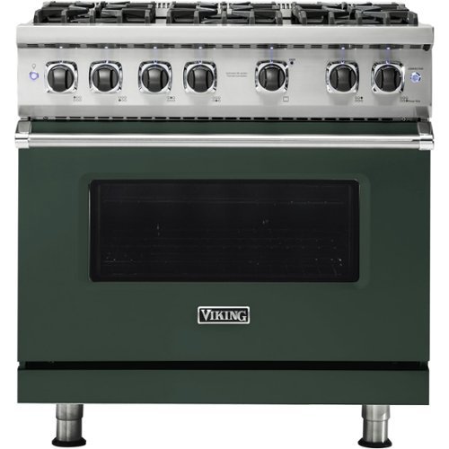 Viking - Professional 5 Series 5.1 Cu. Ft. Freestanding LP Gas Convection Range - Blackforest green