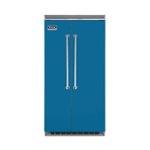 Viking - Professional 5 Series Quiet Cool 25.3 Cu. Ft. Side-by-Side Built-In Refrigerator - Alluvial blue - Front_Standard
