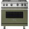 Viking - Professional 5 Series 5.1 Cu. Ft. Freestanding Gas Convection Range - Cypress Green-Front_Standard
