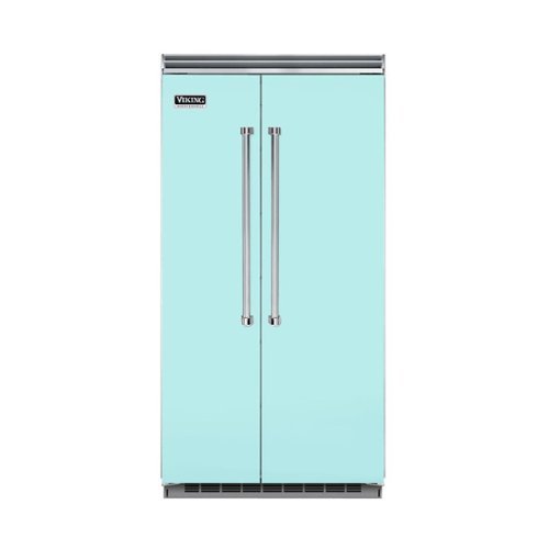 Viking - Professional 5 Series Quiet Cool 25.3 Cu. Ft. Side-by-Side Built-In Refrigerator - Bywater Blue