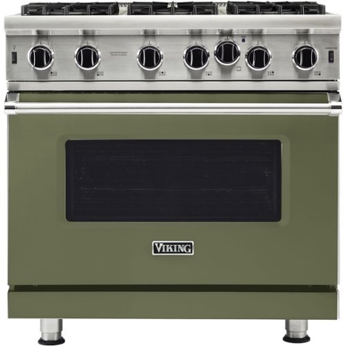 Viking - Professional 5 Series 5.1 Cu. Ft. Freestanding LP Gas Convection Range - Cypress green