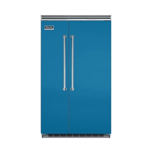 Viking - Professional 5 Series Quiet Cool 29.1 Cu. Ft. Side-by-Side Built-In Refrigerator - Alluvial Blue