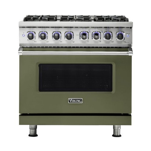 Viking - Professional 7 Series 5.1 Cu. Ft. Freestanding LP Gas Convection Range - Cypress green