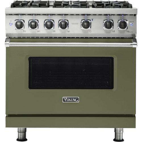 Viking - Professional 5 Series 5.1 Cu. Ft. Freestanding Gas Convection Range - Cypress green